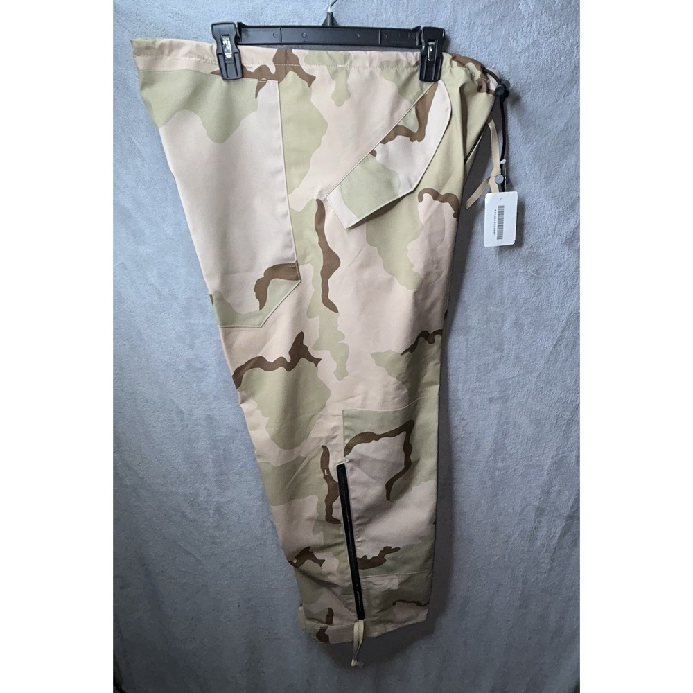 Desert Camo Rain Pants Mens M 29-32 Brown Gore Seam Waterproof Nylon Shell Army